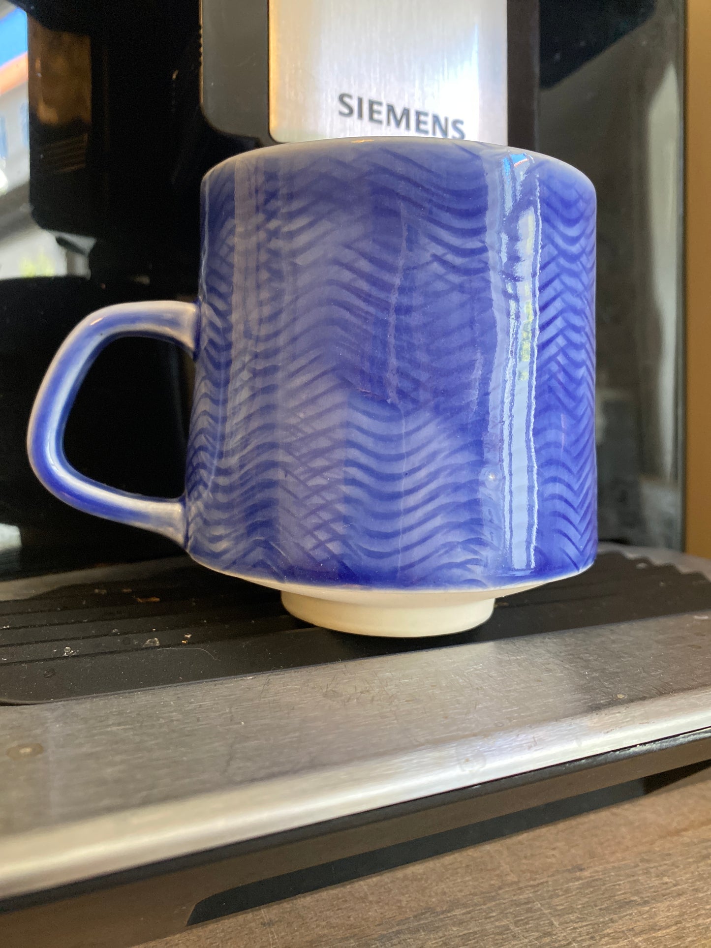 Safirblåt bølge krus