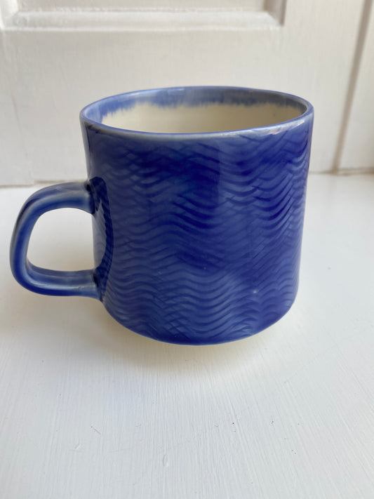 Safirblåt bølge krus