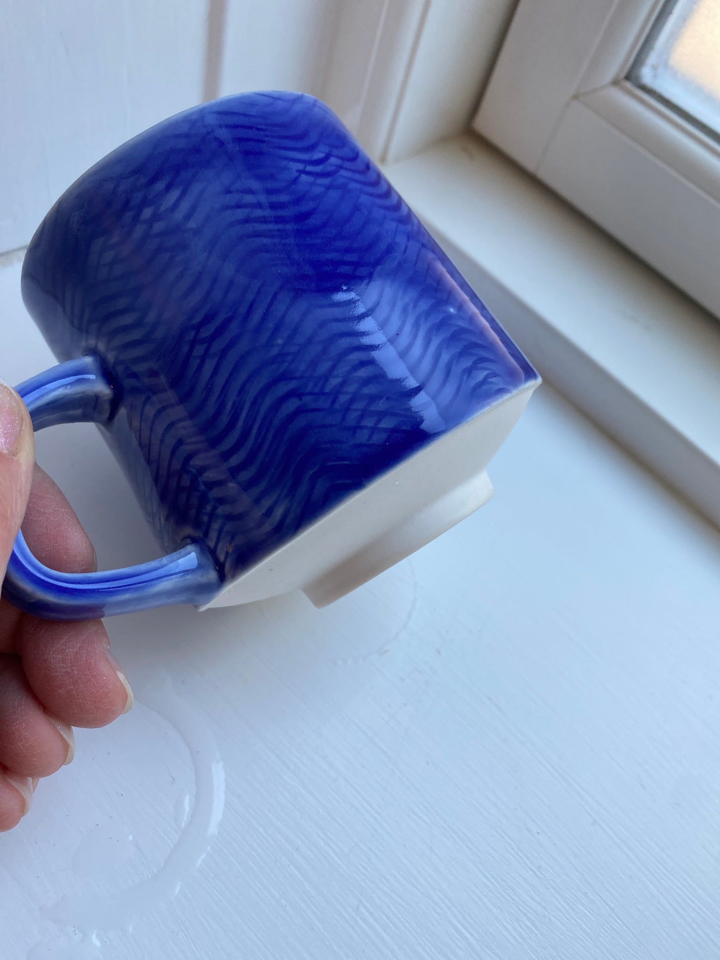 Safirblåt bølge krus